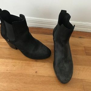 Rag and Bone Devon Black Suede Ankle Boots